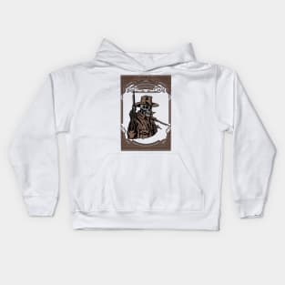 Vintage Skull Cowboy #7 Kids Hoodie